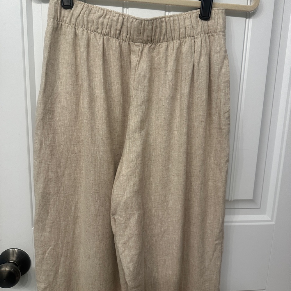 Abercrombie & Fitch Cream Wide Leg Pants